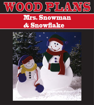 Mrs. Snow & Snowflake Woodworking Plan